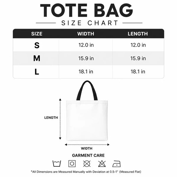Arizona Undead Mascot Tote Bag - Size Chart